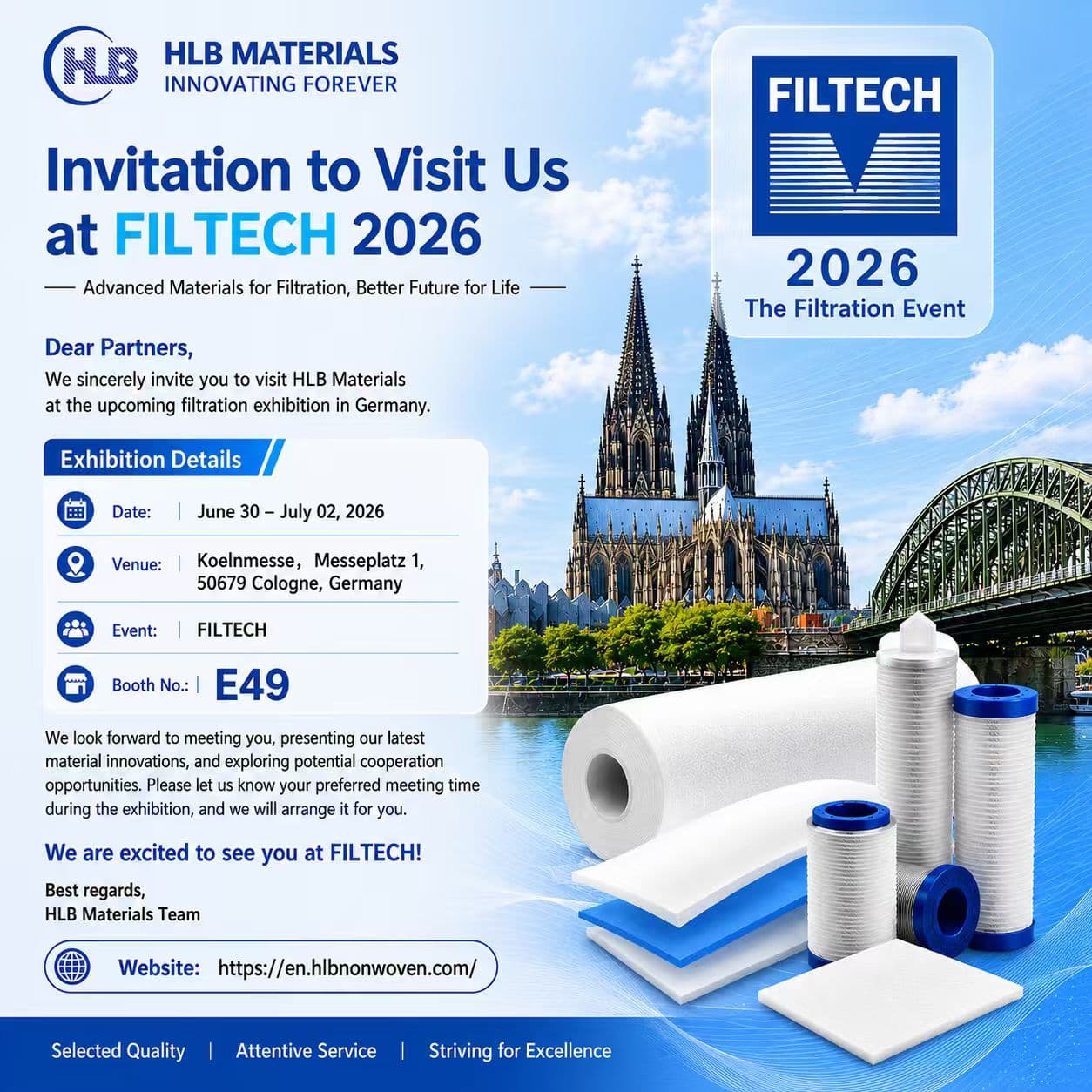 Invitation to Visit Us at FILTECH 2026